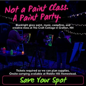 Glow paint party at Craft Cottage